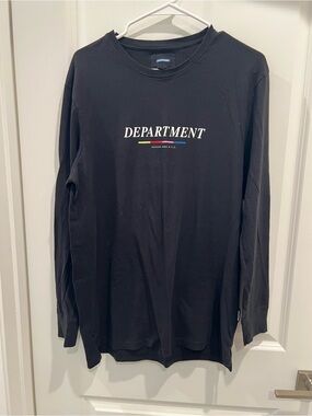 Department Black Long-Sleeve Graphic Tee